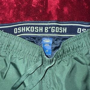 Vintage OshKosh B'gosh Boys 3T Green Orange Cargo Pants Drawstring